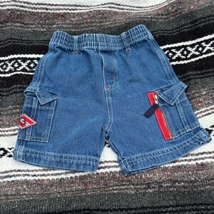 VTG Y2K NICK JR SAILING THEME JEAN CARGO SHORTS PANTS SIZE 3T